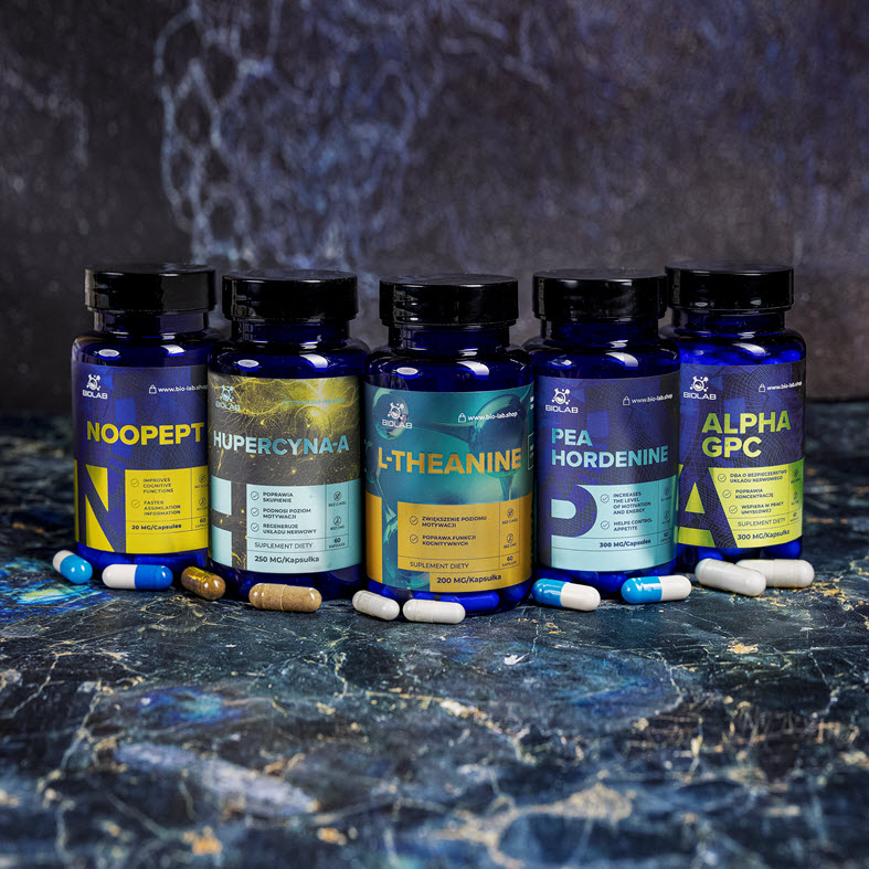 Biolab supplements representing various brand specializations.